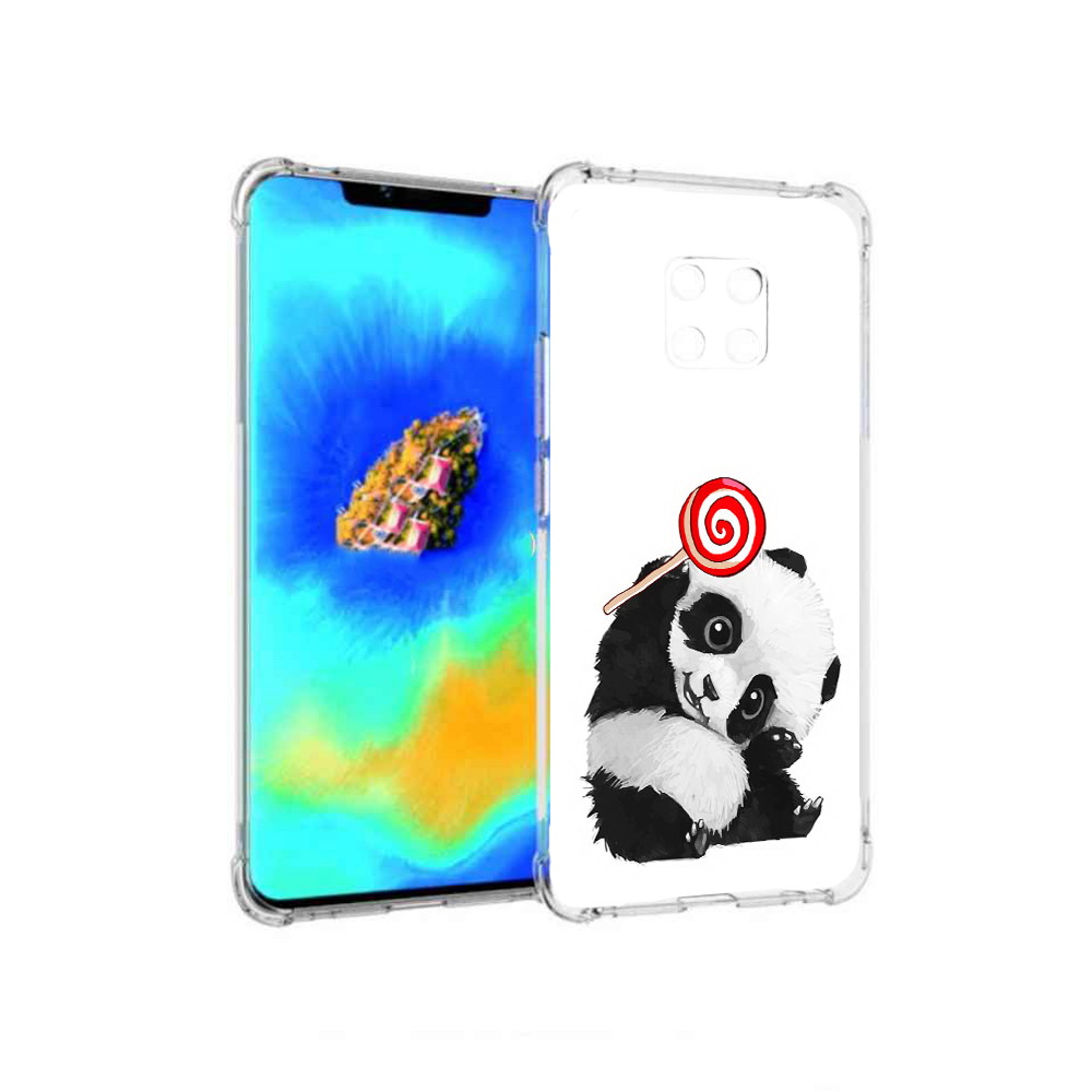 Чехол MyPads панда с леденцом для Huawei Mate 20 Pro