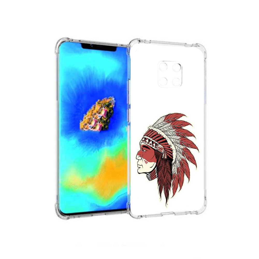 

Чехол MyPads красный индеец для Huawei Mate 20 Pro, Прозрачный, Tocco