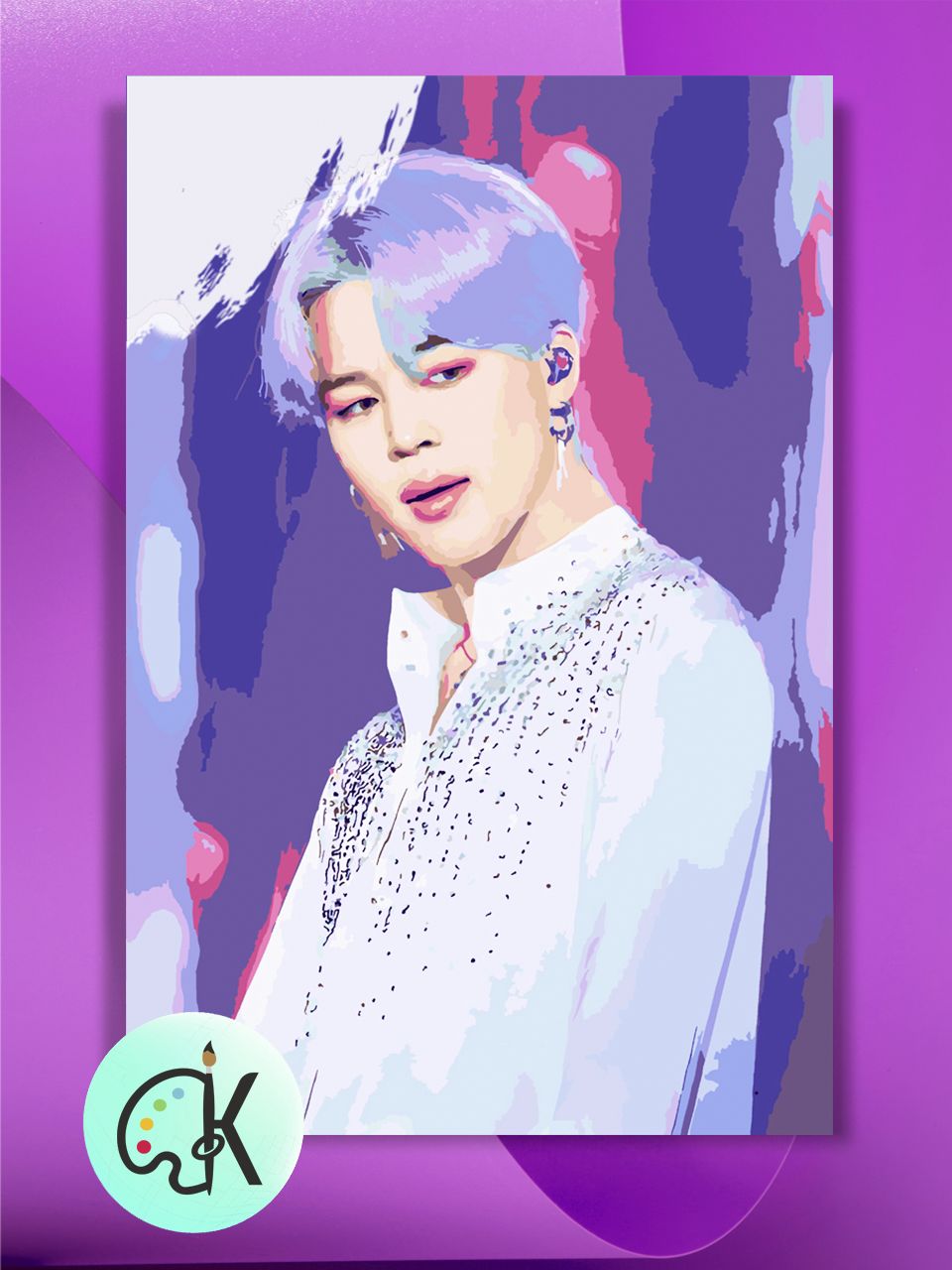 Картина по номерам на холсте Культура Цвета BTS Jimin Aesthetics, 40 х 60 см