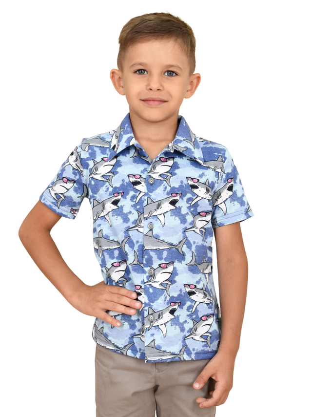 Рубашка для мальчиков LIDEKO kids 231-20 цв. голубой р. 128