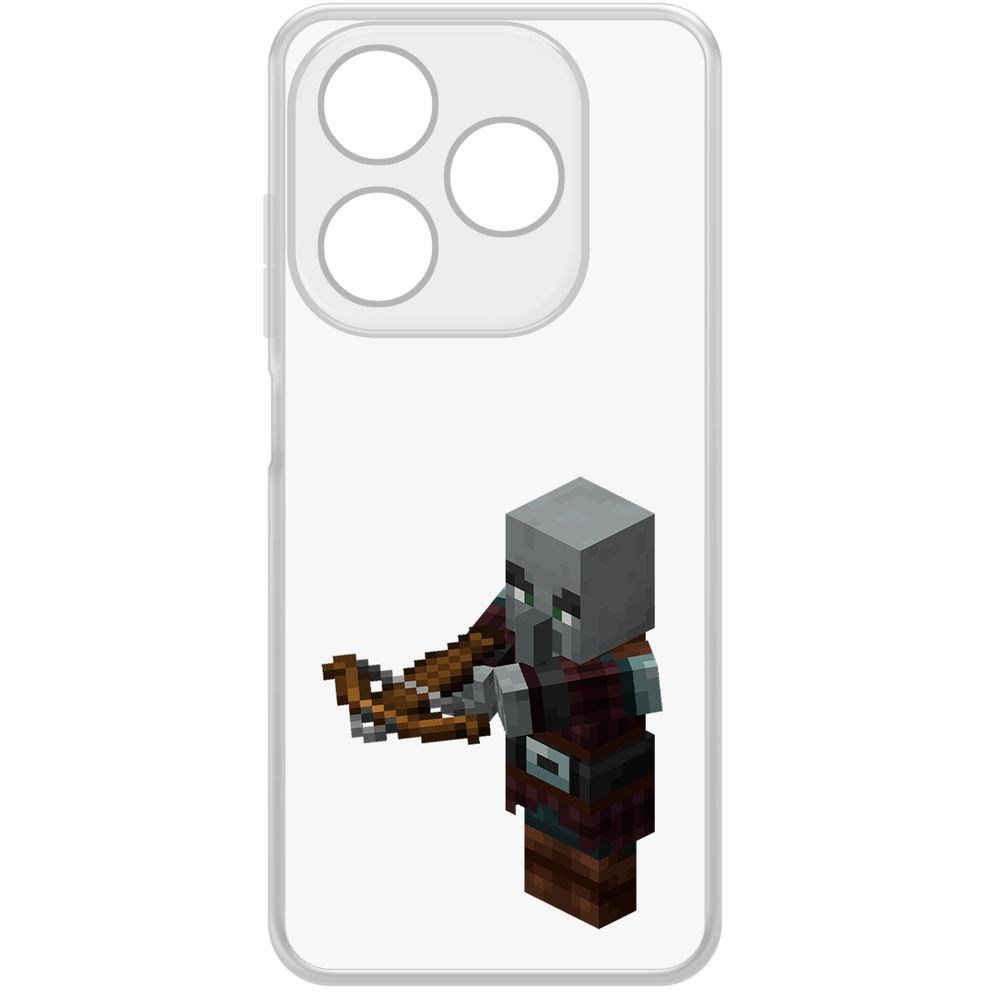 

Чехол-накладка Krutoff Clear Case Minecraft-Разбойник для Tecno Spark 20, Прозрачный
