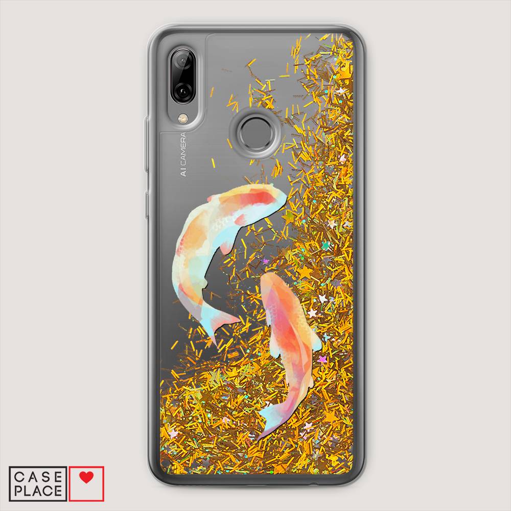 

Чехол Awog на Huawei P Smart 2019 "Акварельные карпы", Оранжевый, 67290-1
