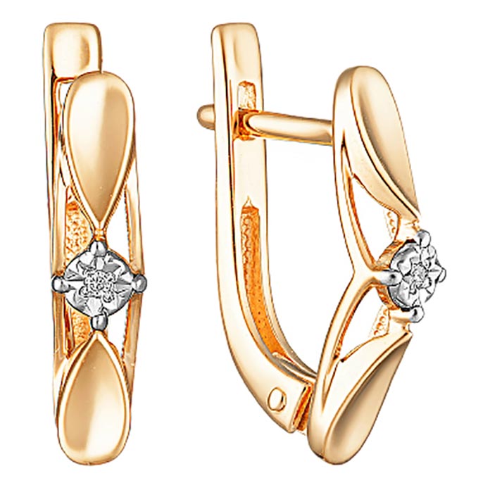 

Серьги из красного золота с бриллиантом Veronika S113-1815BR, S113-1815BR