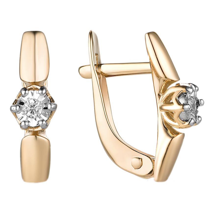 

Серьги из красного золота с бриллиантом Veronika S113-1069BR, S113-1069BR