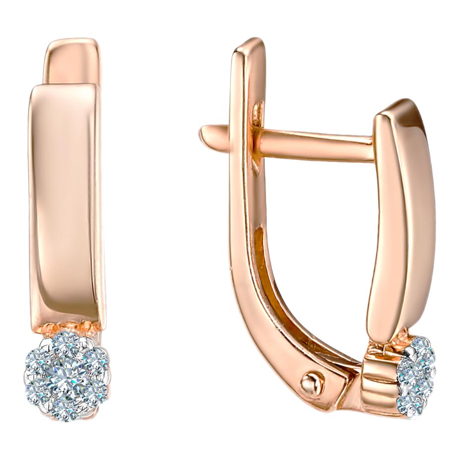

Серьги из красного золота с бриллиантом Veronika S112-598BR, S112-598BR
