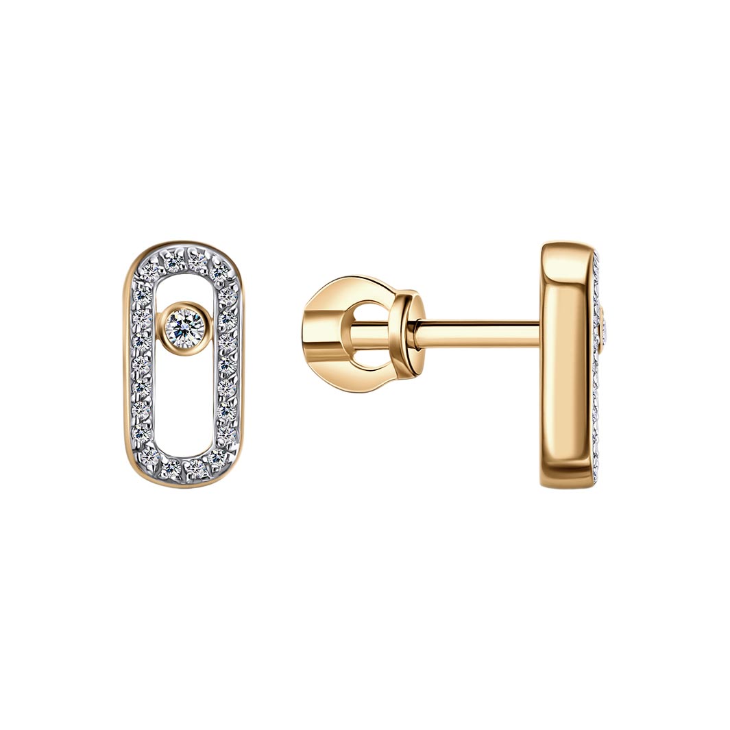 

Серьги из красного золота с бриллиантом Veronika S112-2574BR, S112-2574BR