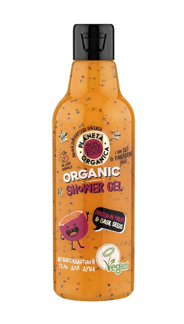 фото Гель planeta organica skin super food seed shower gel passion fruit and basil seeds 250 мл