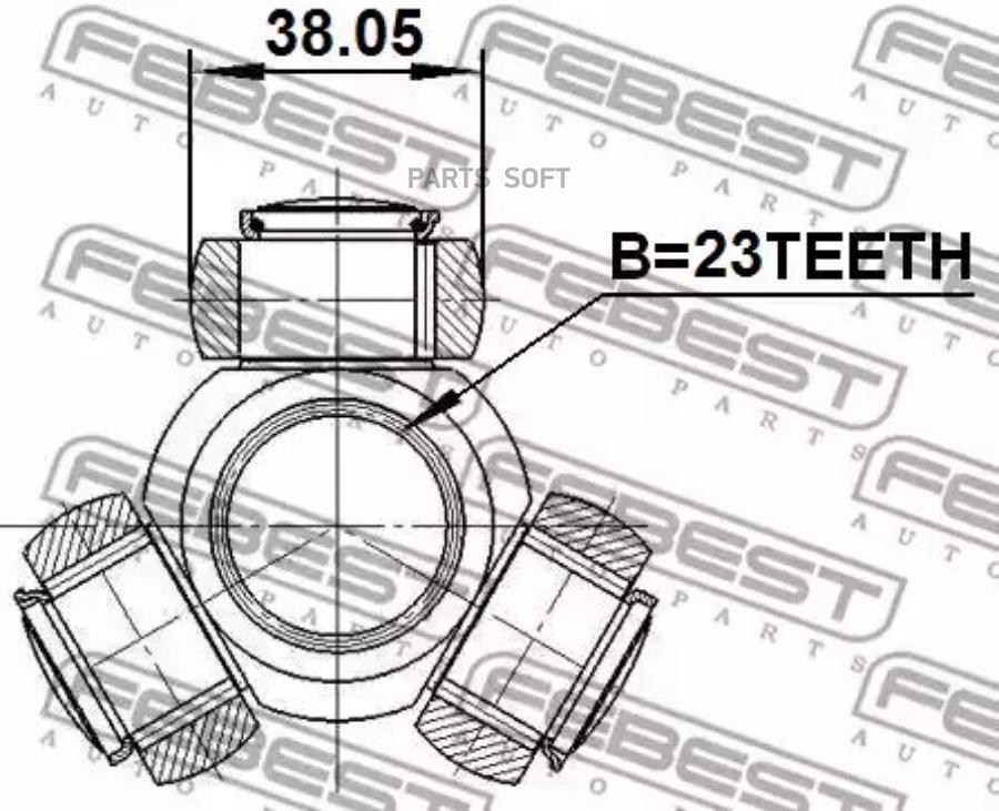 

Трипоид 23X38.05 Febest 0116-SXM10