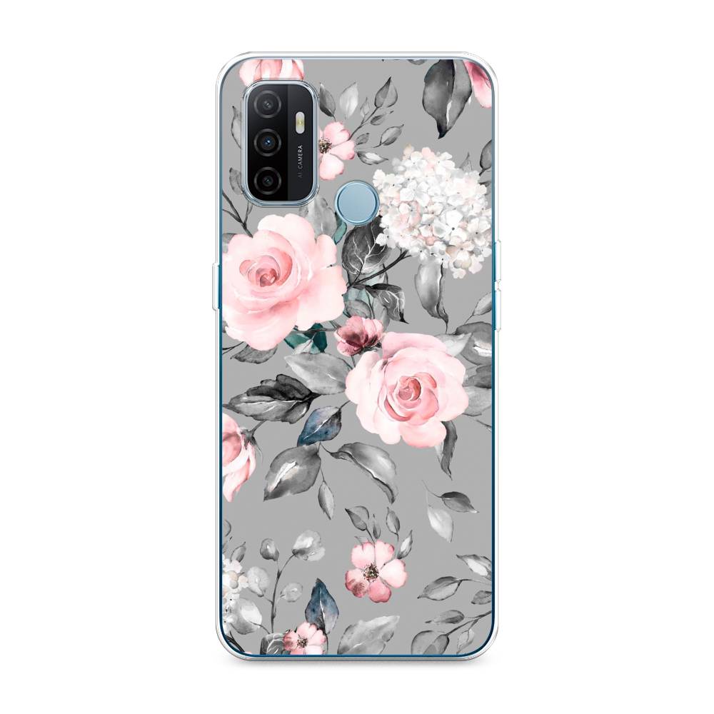 

Чехол Awog "Розы на сером" для Oppo A53, 254350-8