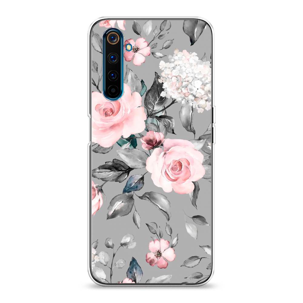 

Чехол Awog "Розы на сером" для Realme 6 Pro, 252850-8