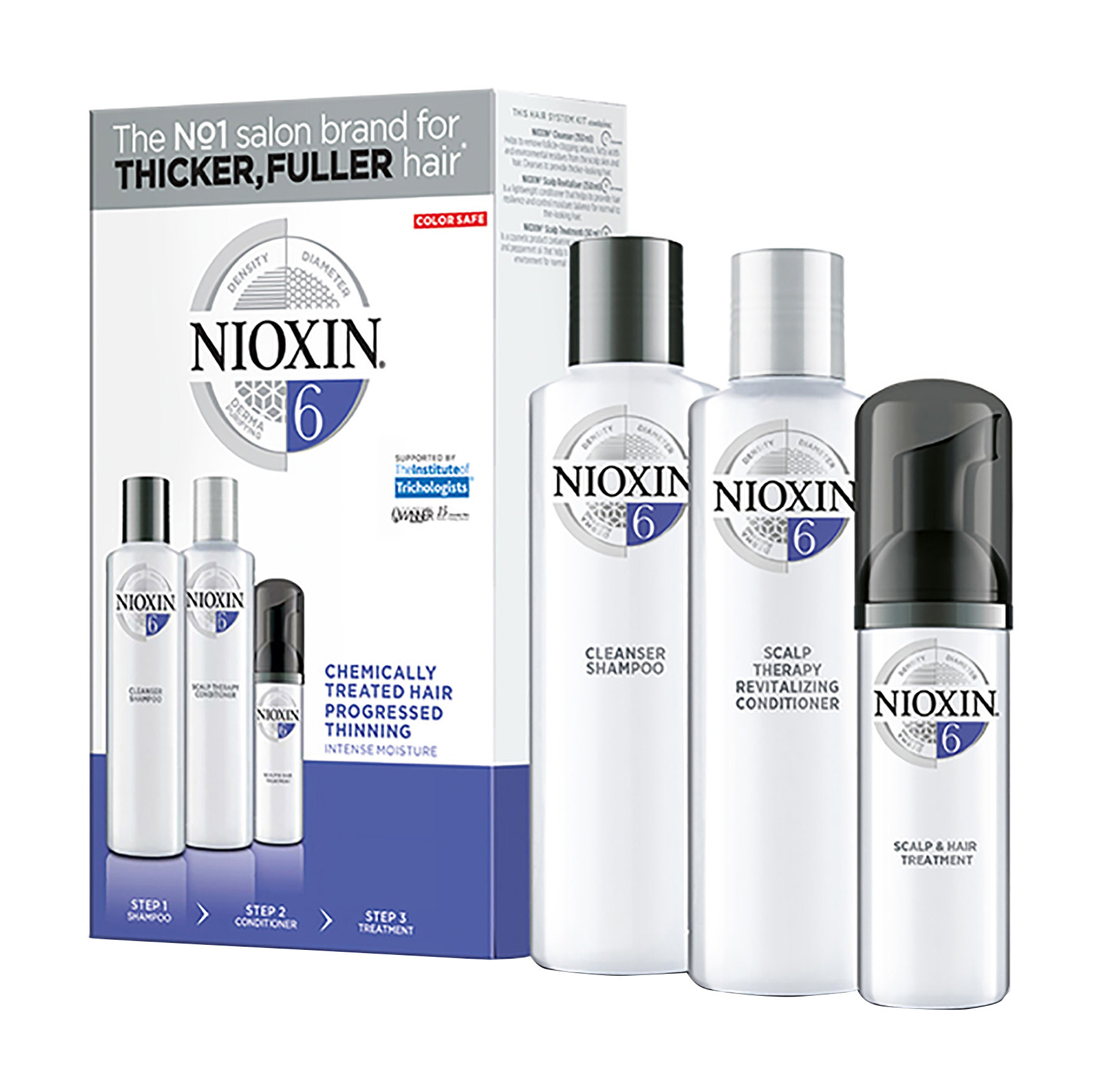 фото Набор система 6 для средних или жестких волос nioxin hair system kit 6