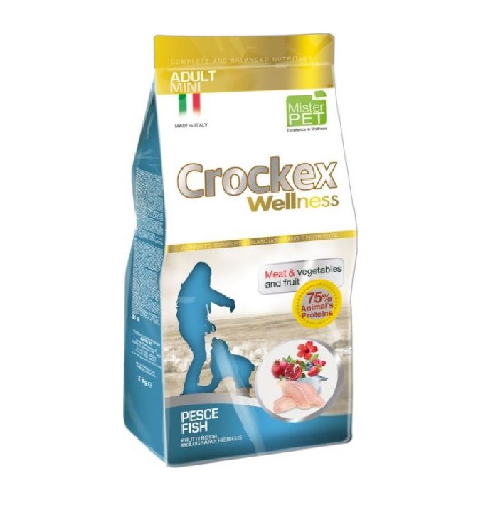 фото Сухой корм для собак crockex wellness adult mini, рыба, рис, 2кг