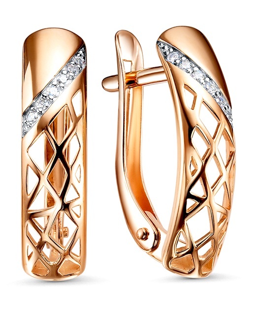 

Серьги из золота Kari Jewelry 237393, фианит, 237393