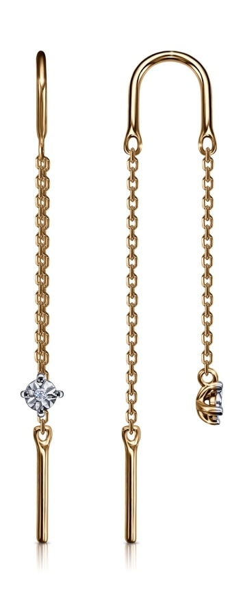 

Серьги из золота Kari Jewelry 233001, бриллиант, 233001
