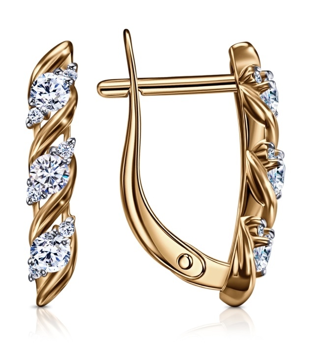 

Серьги из золота Kari Jewelry 232997, фианит, 232997