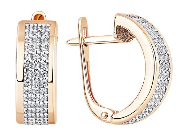 

Серьги из золота Kari Jewelry 232373, фианит, 232373