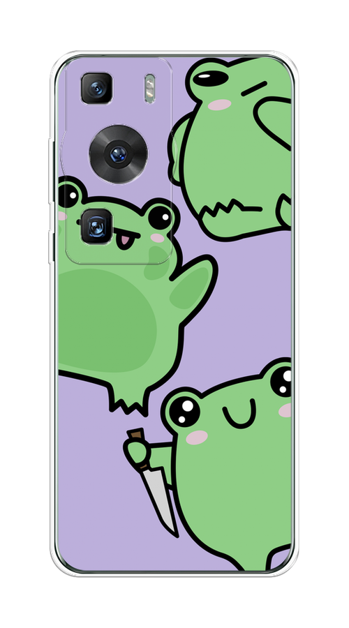 

Чехол на Huawei P60/P60 Pro "Опасные лягушата", Фиолетовый;зеленый;черный, 6121150-1