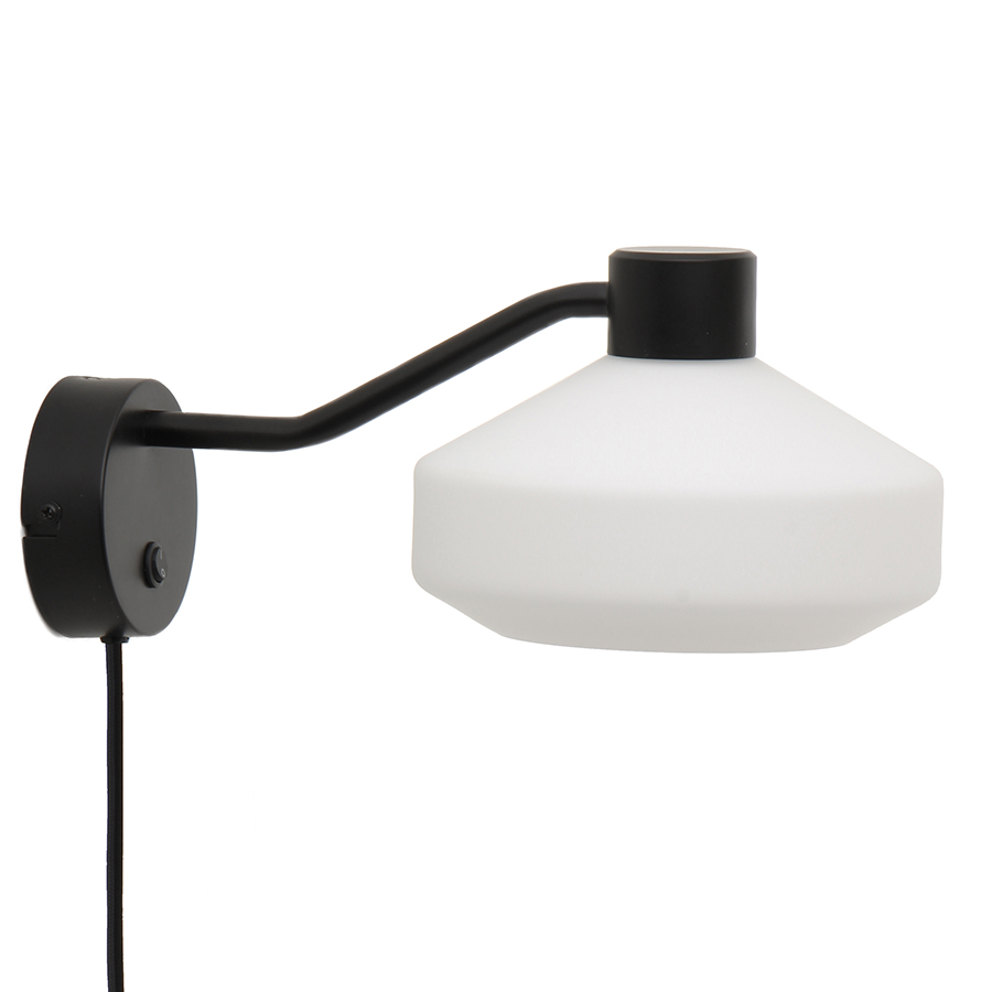 фото Лампа настенная mayor, 31х14 см, белый плафон, черный матовый каркас frandsen