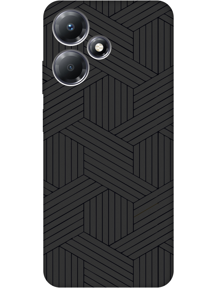 

Силиконовый чехол на Infinix Hot 30 Play с рисунком "Милый узор" Soft Touch черный, 20000054