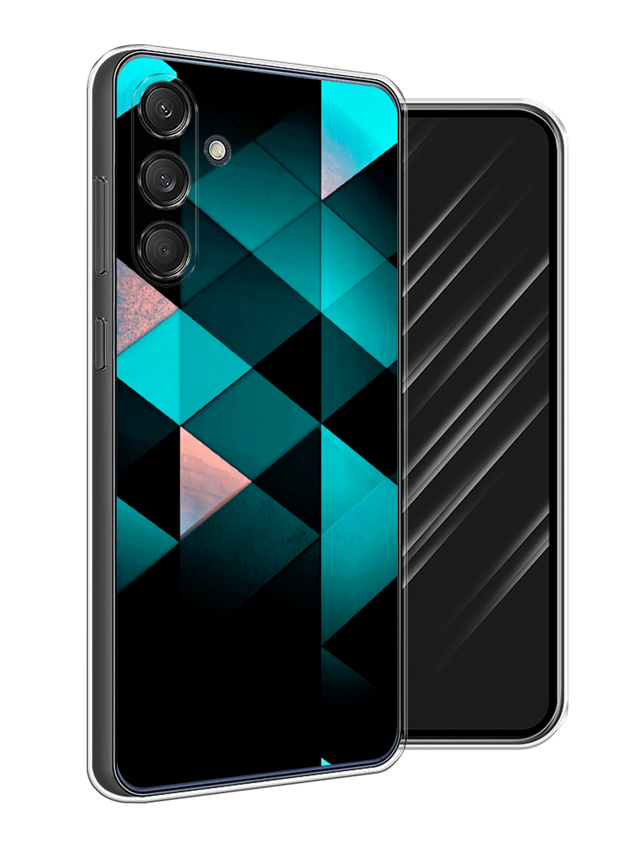 

Чехол Awog на Samsung Galaxy M55 "Геометрия 16", Бирюзовый;черный, 2109650-1
