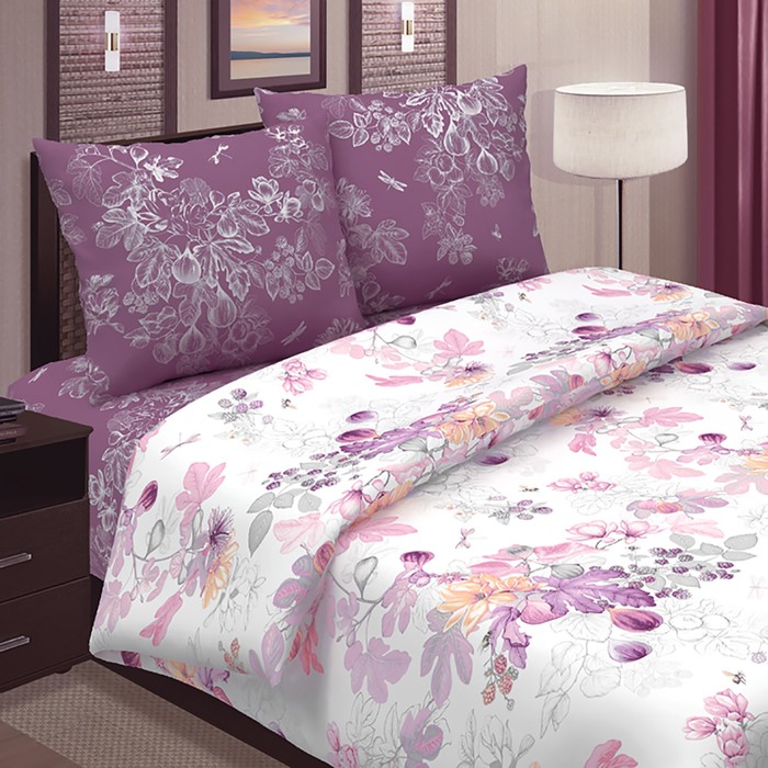 

Постельное бельё 1,5сп Традиция Инжир 146х217, 150х217, 70х70 2шт