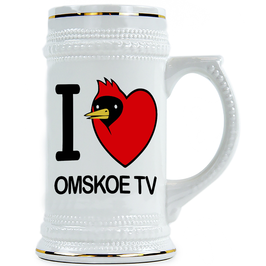 фото Пивная кружка drabs i love omskoe tv , я люблю омское тв