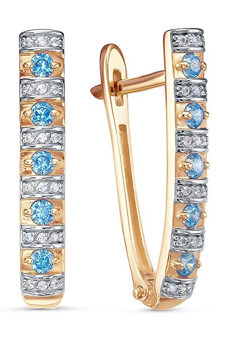 

Серьги из золота Kari Jewelry 222246, фианит, 222246