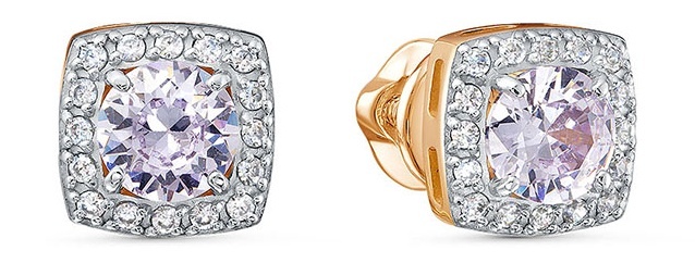 

Серьги из золота Kari Jewelry 222245, фианит, 222245