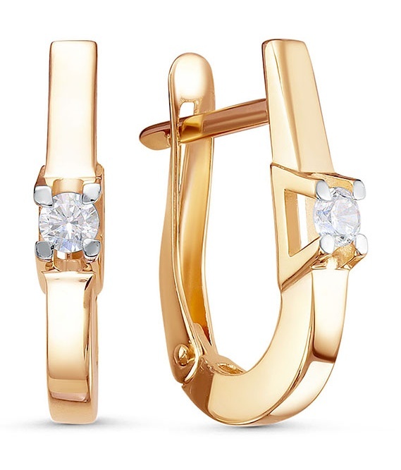 

Серьги из золота Kari Jewelry 222244, фианит, 222244
