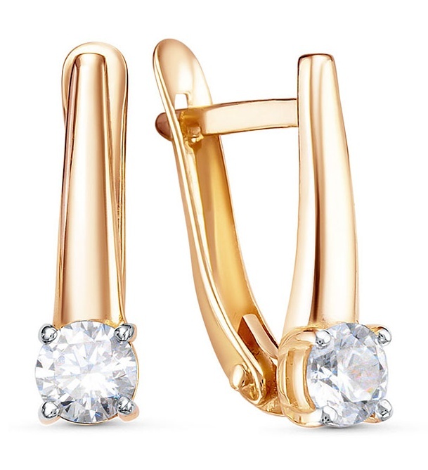 

Серьги из золота Kari Jewelry 222243, фианит, 222243