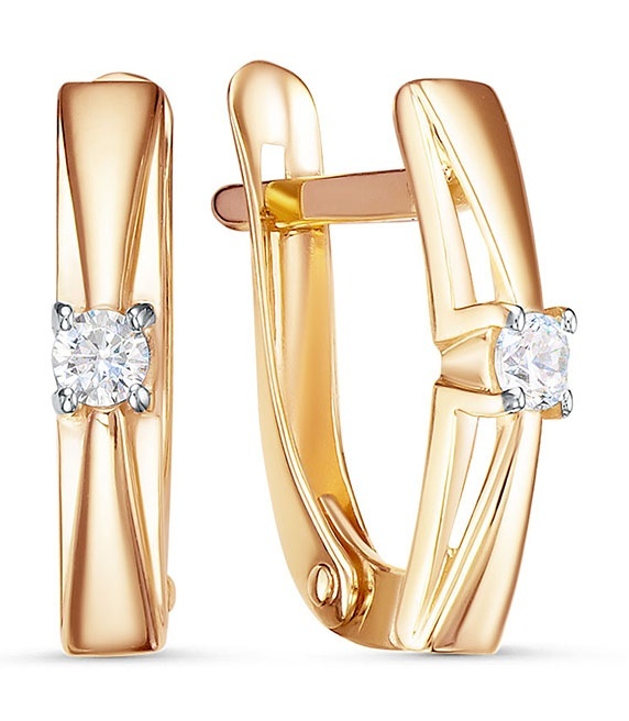 

Серьги из золота Kari Jewelry 222240, фианит, 222240