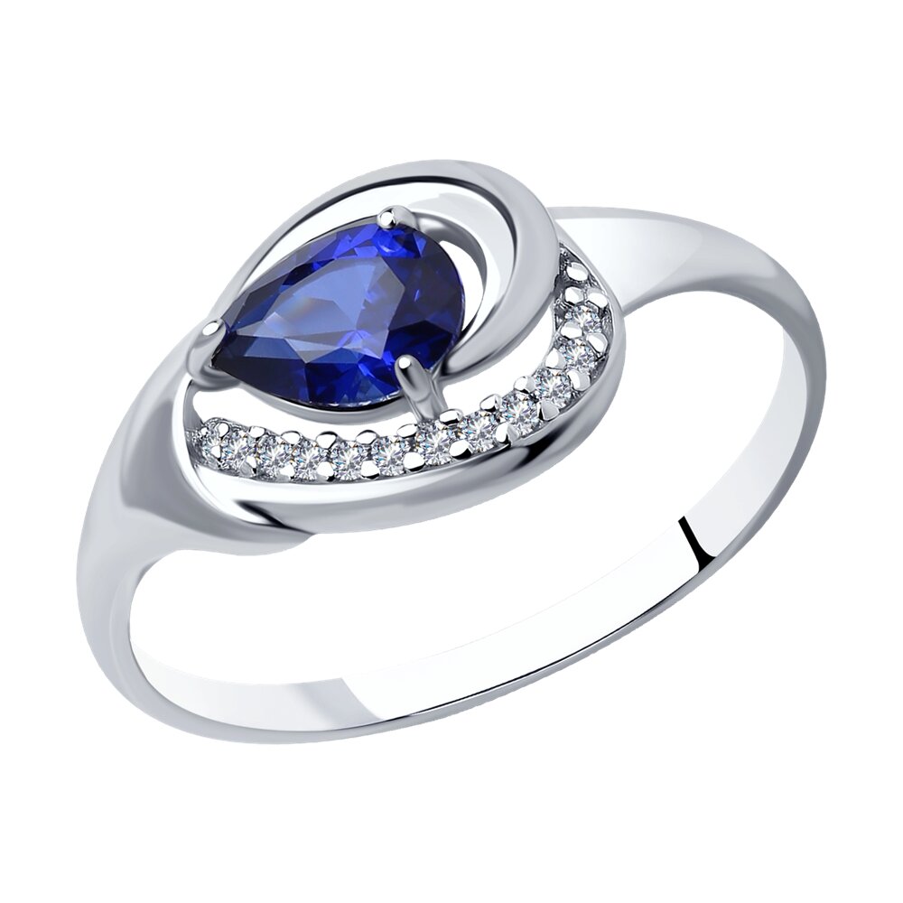 

Кольцо из серебра р. 20,5 SOKOLOV 88010055, корунд искусственный\фианит, 88010055