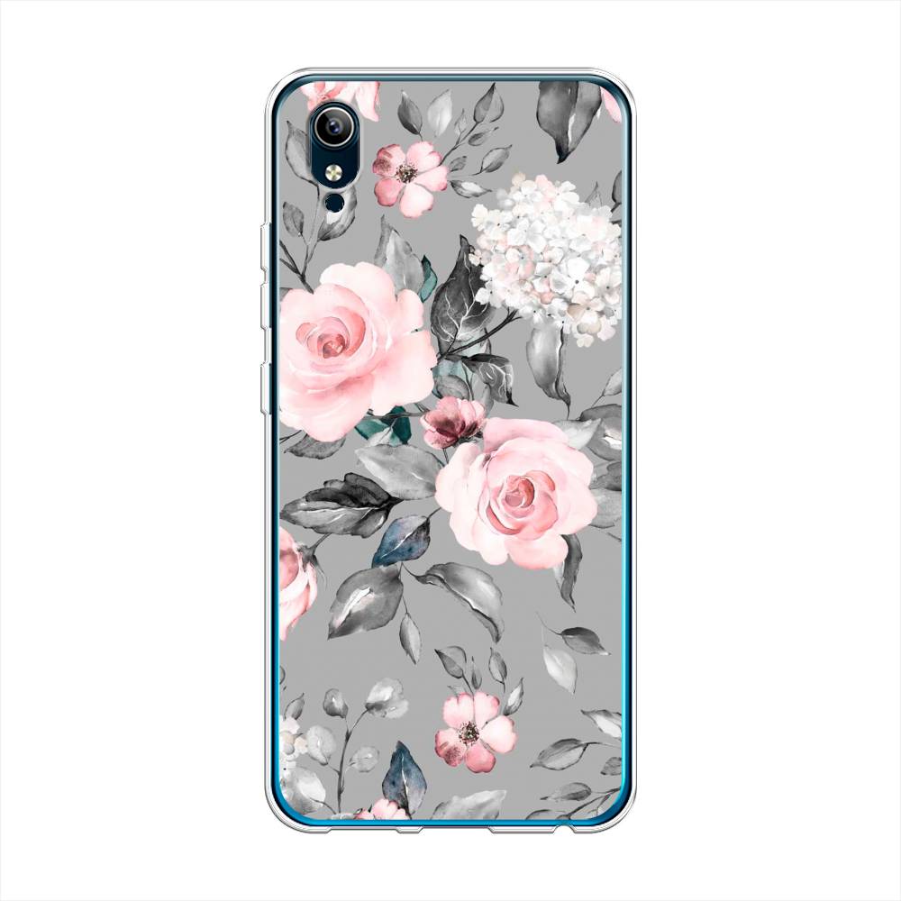 

Чехол Awog "Розы на сером" для Vivo Y91c, 262850-8