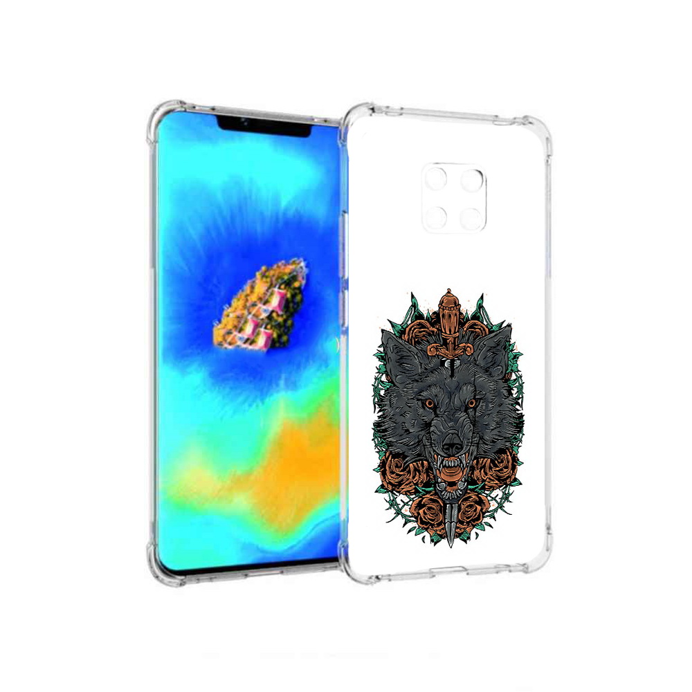 

Чехол MyPads красивый злой волк для Huawei Mate 20 Pro, Прозрачный, Tocco