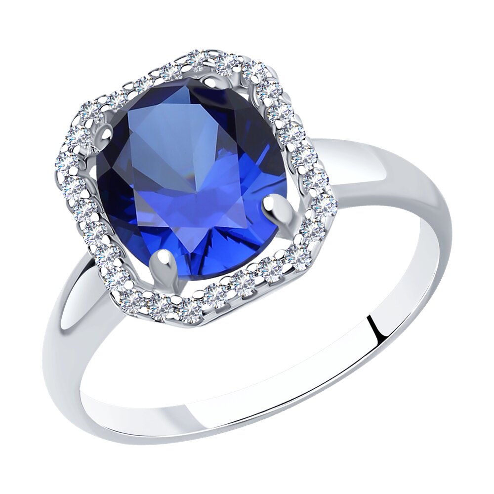 

Кольцо из серебра р. 16,5 SOKOLOV 88010013, корунд синтетический\фианит, 88010013