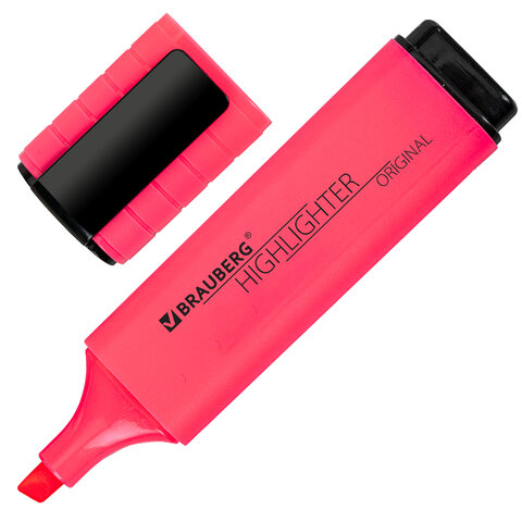 

Текстовыделитель BRAUBERG "ORIGINAL NEON", РОЗОВЫЙ, линия письма 1-5 мм, 152213