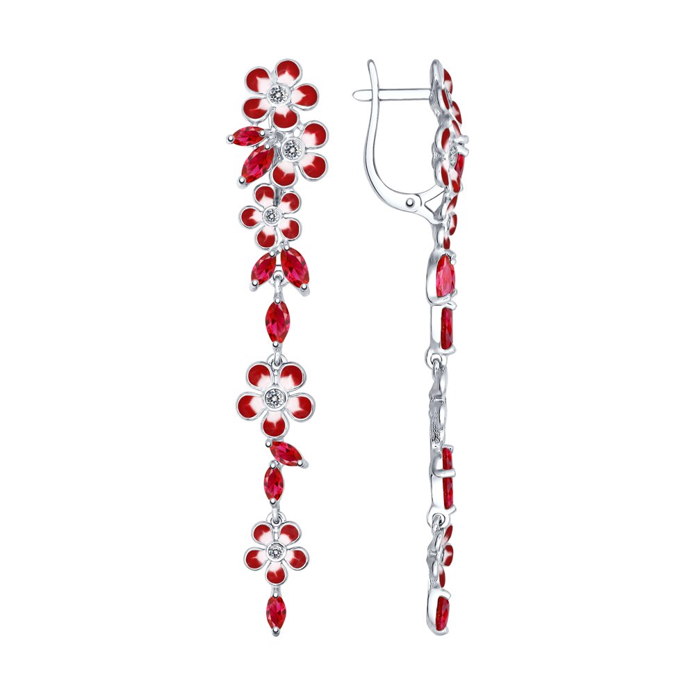 

Серьги из серебра с корундом SOKOLOV 84020033, 84020033