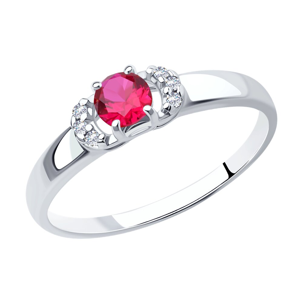 

Кольцо из серебра р.  SOKOLOV 84010016, корунд синтетический\фианит, 84010016
