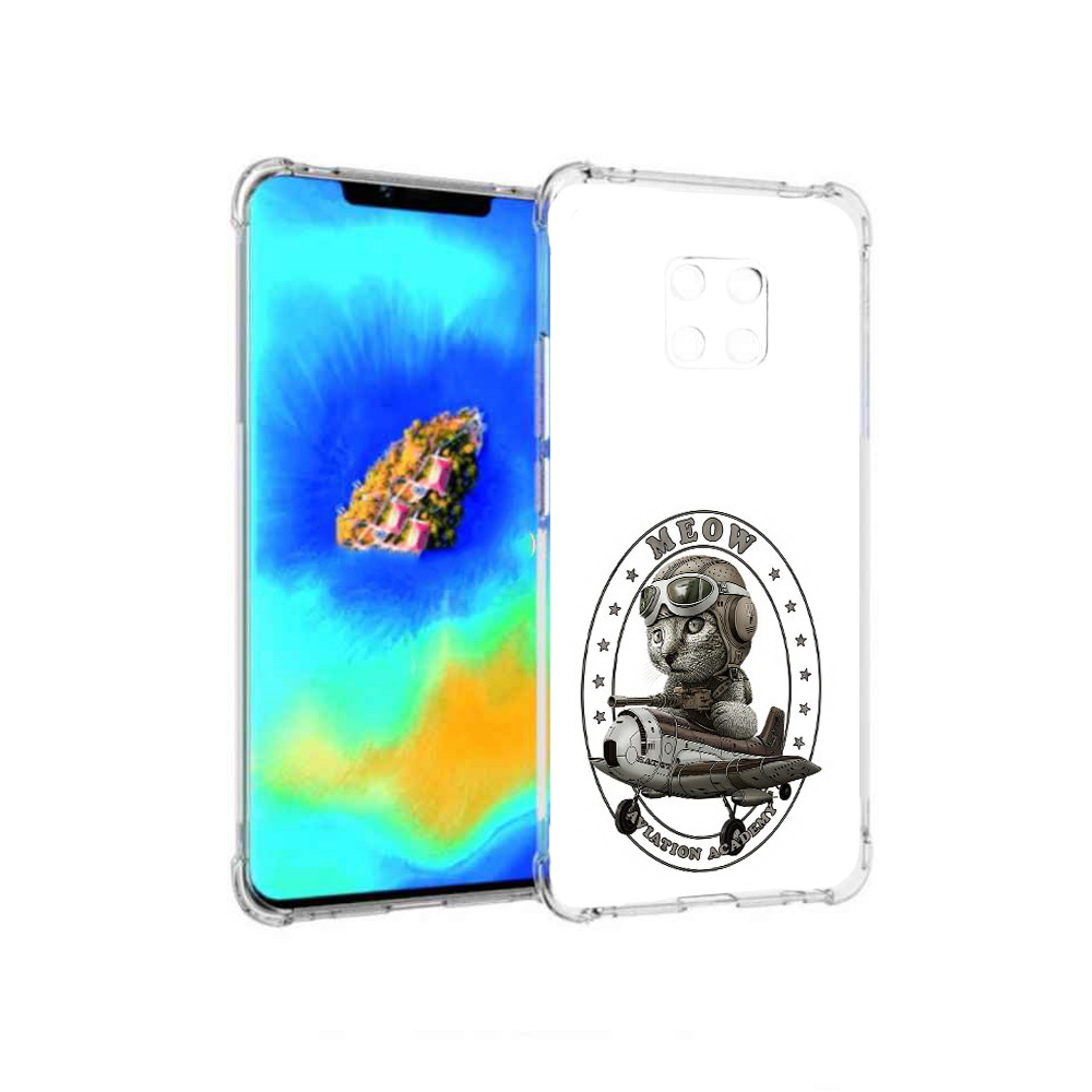 

Чехол MyPads кот в самолете для Huawei Mate 20 Pro, Прозрачный, Tocco