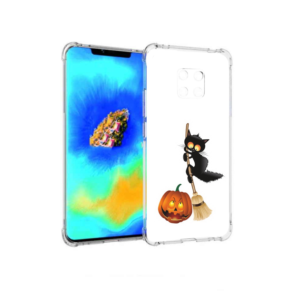 

Чехол MyPads хэлуинский котик для Huawei Mate 20 Pro, Прозрачный, Tocco
