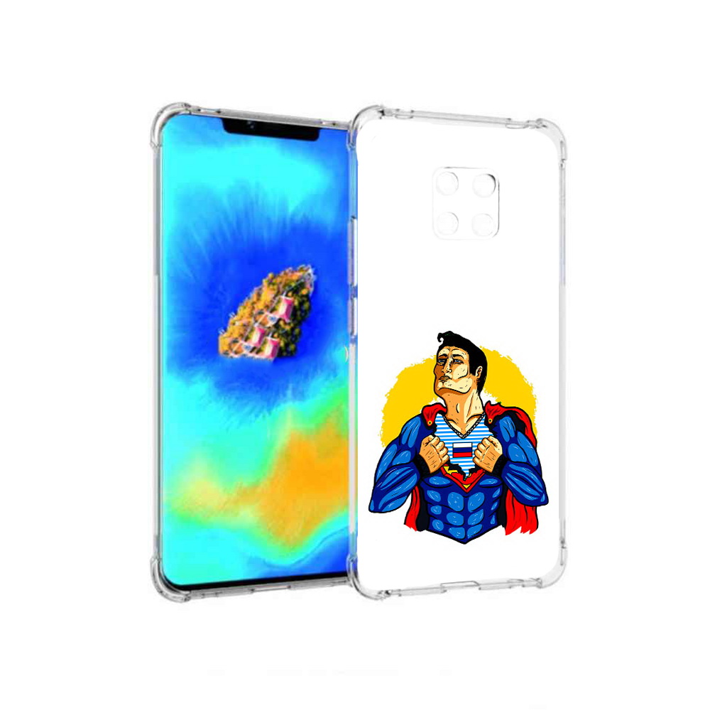

Чехол MyPads русский супермен для Huawei Mate 20 Pro, Прозрачный, Tocco