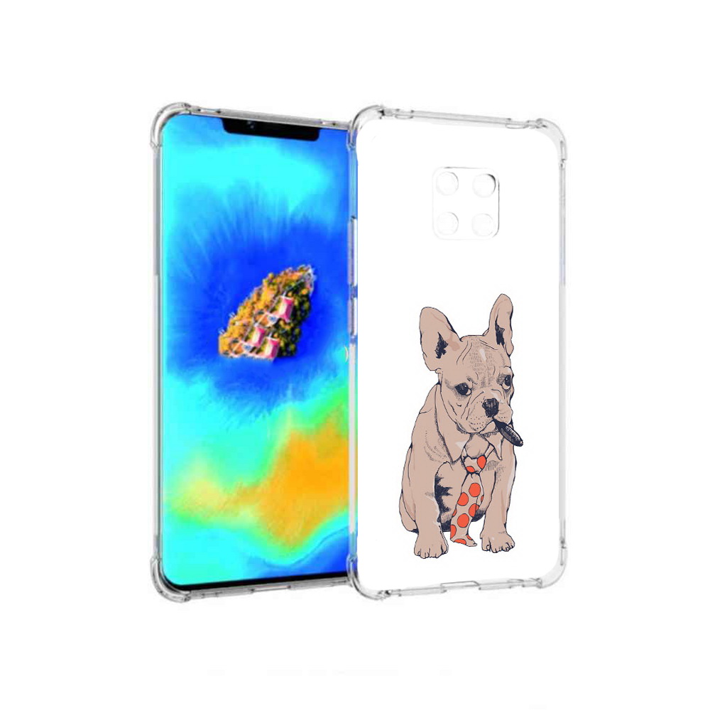 

Чехол MyPads бульдог с сигарой для Huawei Mate 20 Pro, Прозрачный, Tocco