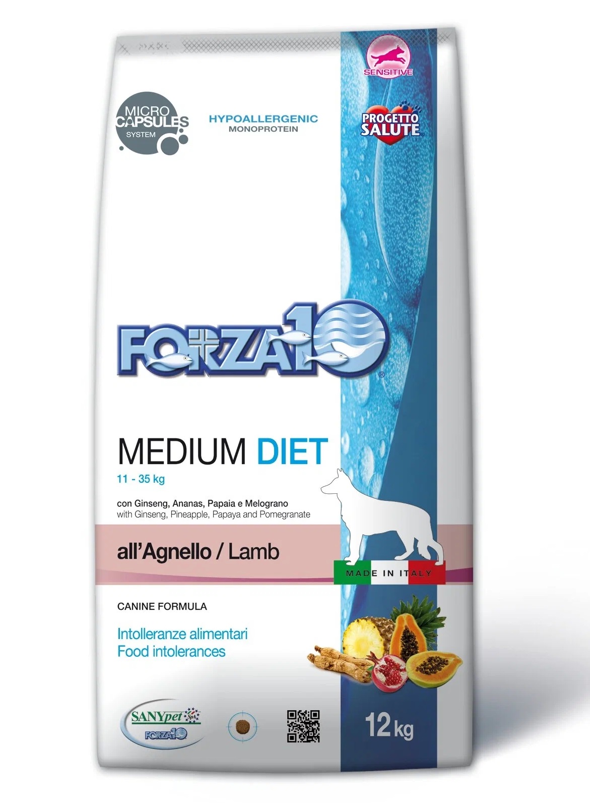 Сухой корм для собак Forza10 Diet Medium, ягненок, 12кг