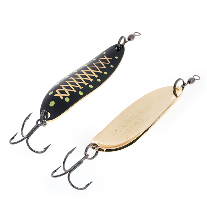 

Блесна колебалка Akara Action Series Kola 90 21 гр. 3/4oz. AB45, Черный;золотистый, Kola