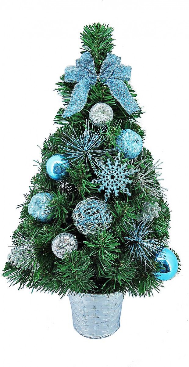 фото Хвойное украшение "елка", 50 см; цвет: зеленый, золотой mister christmas