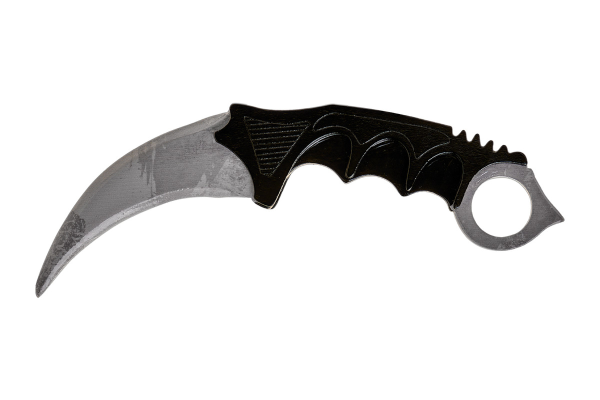 Деревянный нож Керамбит игрушечный MASKBRO Городская маскировка из игры CS GO, серый
