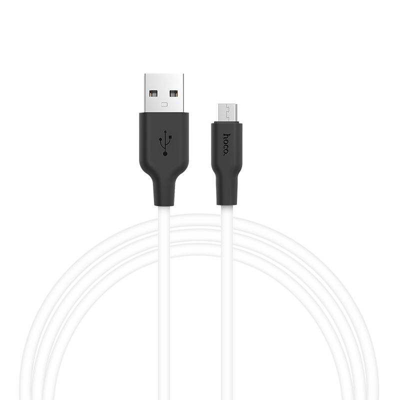 

Кабель Hoco X21 Silicone USB - micro USB 1 м, белый, X21 Silicone