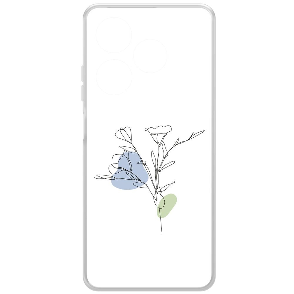 

Чехол-накладка Krutoff Clear Case Эустома для INFINIX Smart 8, Прозрачный