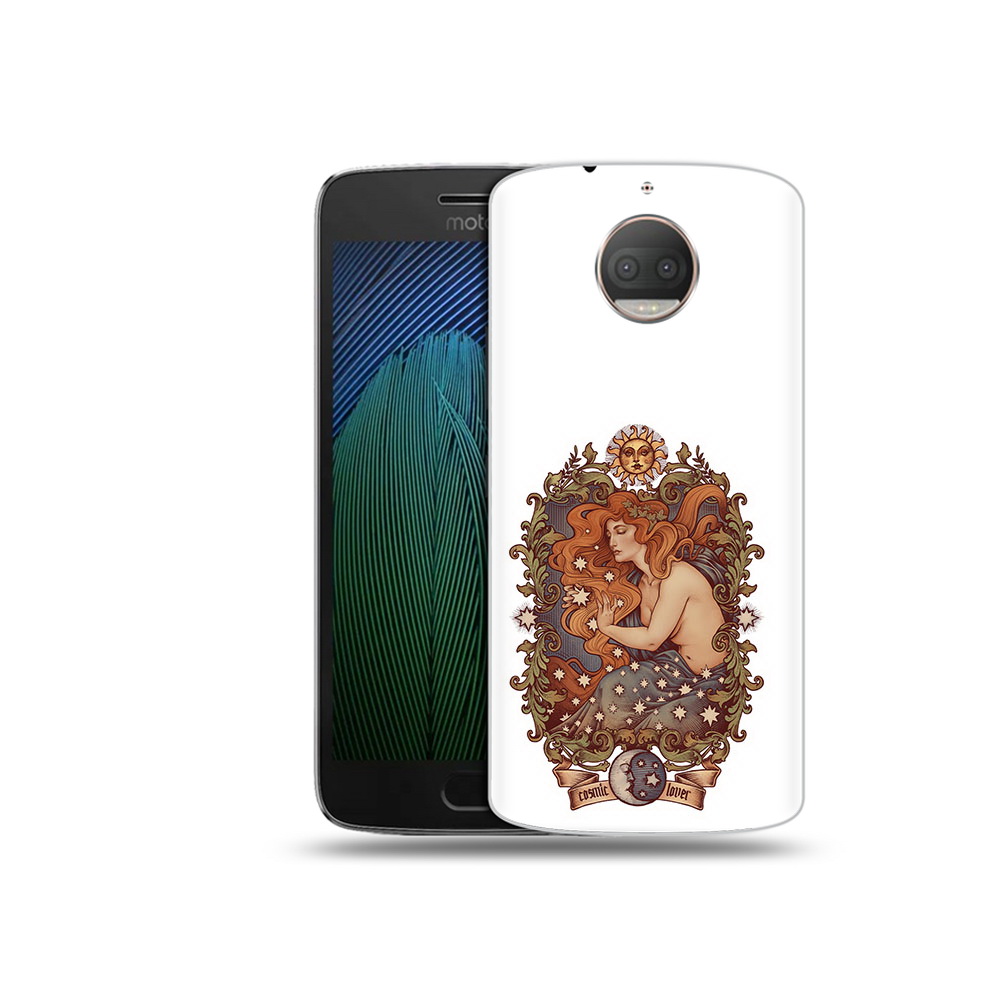 

Чехол MyPads Tocco для Motorola Moto G5S Plus звездная девушка абстракция, Прозрачный, Tocco
