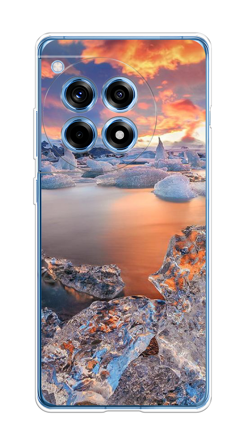 

Чехол на OnePlus 12R "Ледники", Синий;оранжевый, 154650-1
